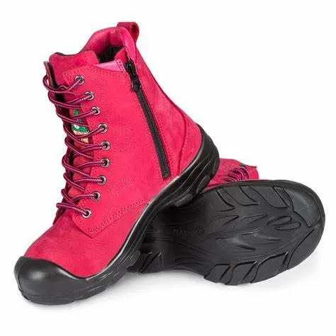 Nat's 8" Ladies Work Boots with Zipper - CSA Approved