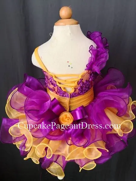 Natural Little Girl/Baby Girl/Toddler/Infant Cupcake Pageant Dress