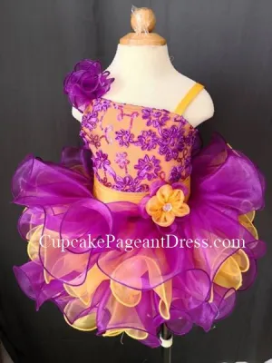 Natural Little Girl/Baby Girl/Toddler/Infant Cupcake Pageant Dress