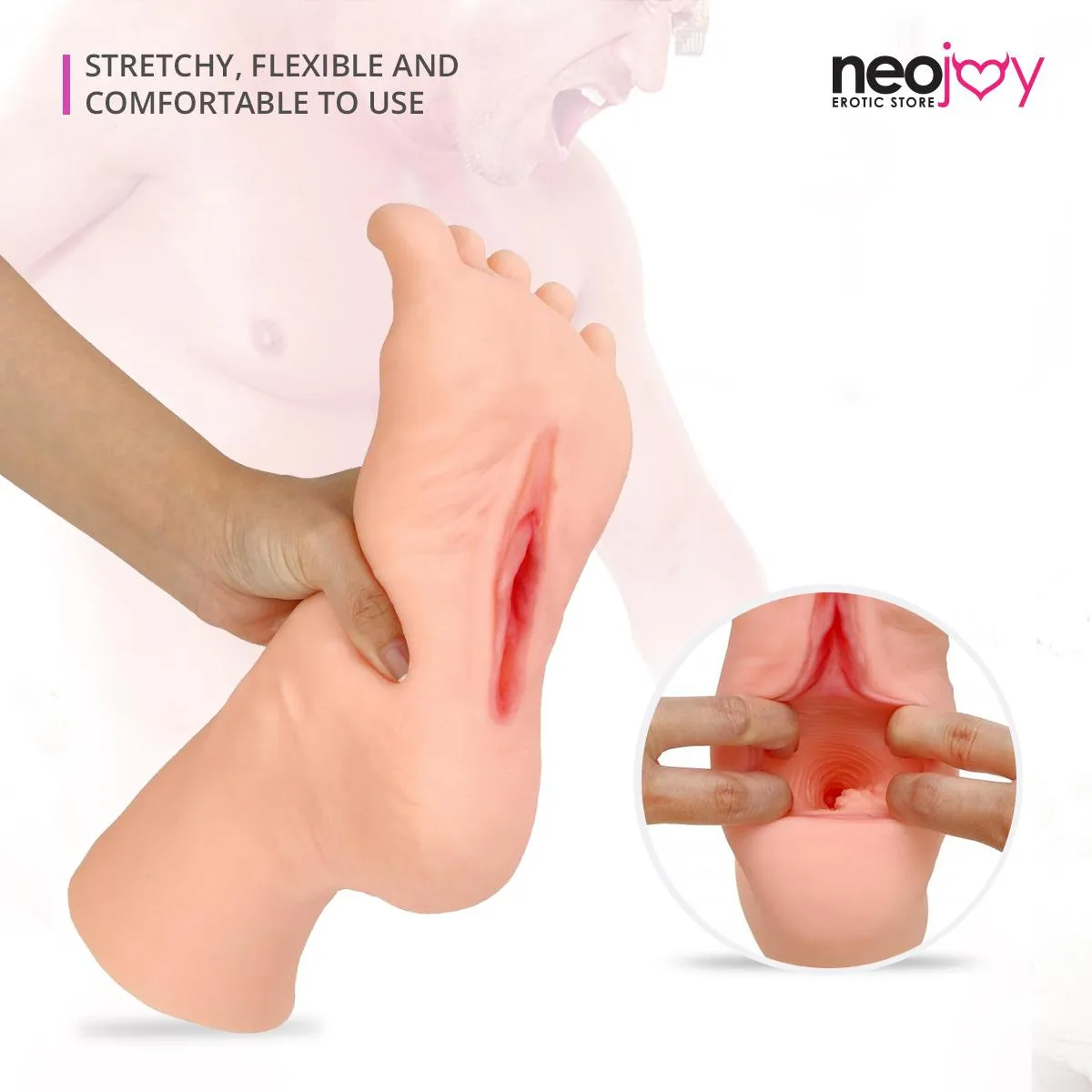 Neojoy Erika Foot Fetish - Foot Vagina Masturbator - TPE Skin Feel - Sexy Size 0.9 kg
