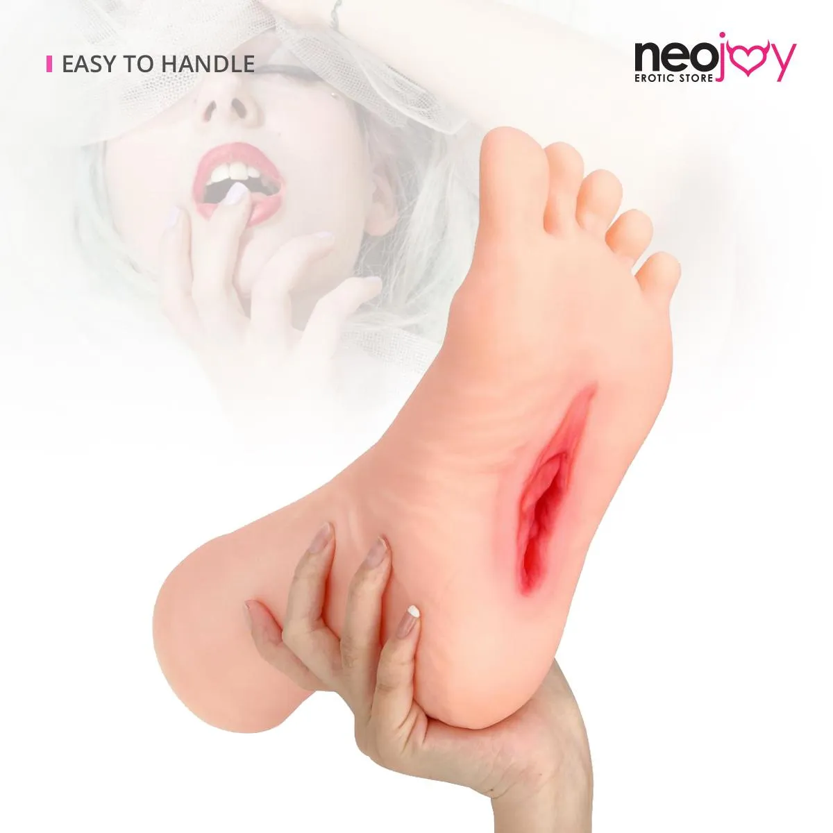 Neojoy Erika Foot Fetish - Foot Vagina Masturbator - TPE Skin Feel - Sexy Size 0.9 kg