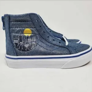 New 11.5 Vans Sk8-Hi zip Harry Potter Hogwarts metallic kids shoes