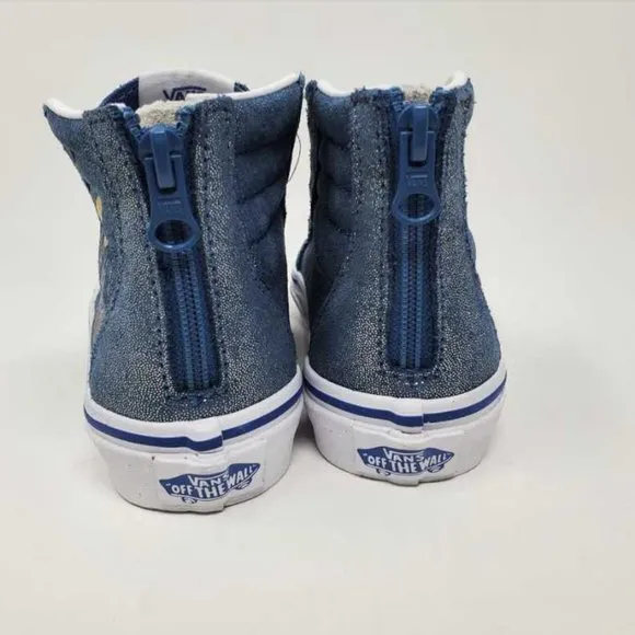 New 11.5 Vans Sk8-Hi zip Harry Potter Hogwarts metallic kids shoes