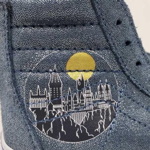 New 11.5 Vans Sk8-Hi zip Harry Potter Hogwarts metallic kids shoes