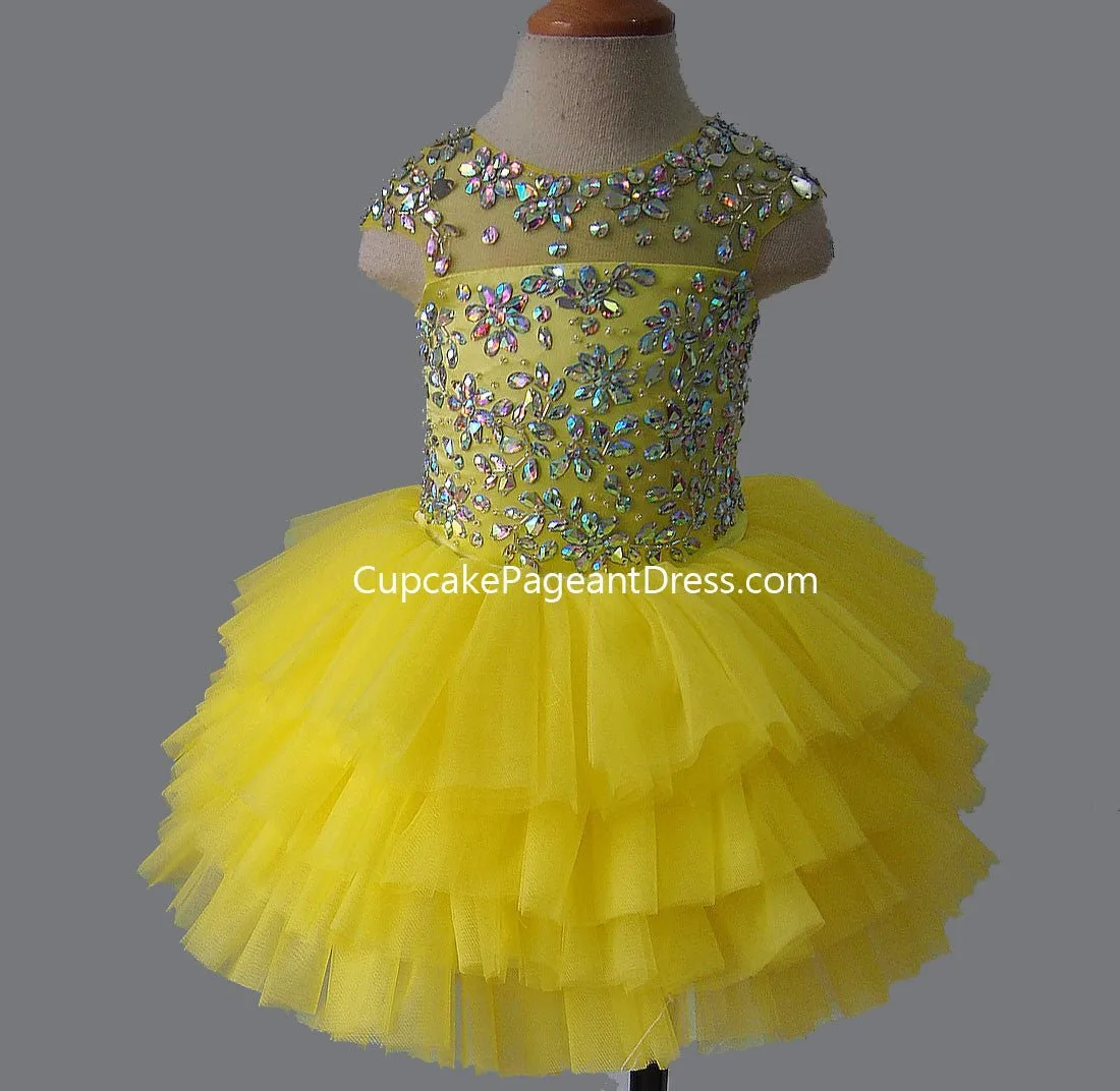 Newborn/Infant/toddler/baby/children/kids Girl's glitz Pageant Dress