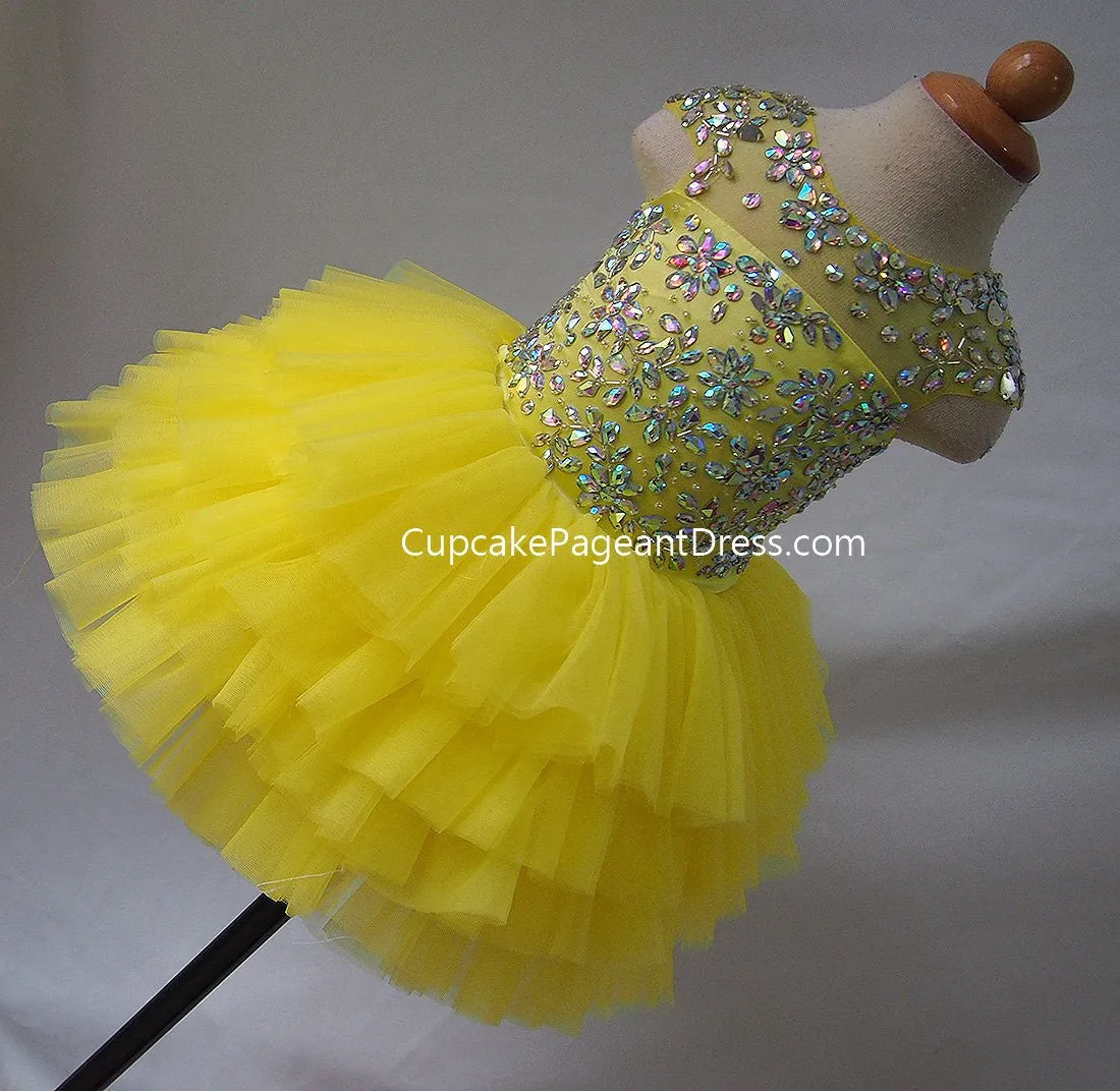 Newborn/Infant/toddler/baby/children/kids Girl's glitz Pageant Dress