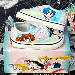 NIB 2022 VANS AUTHENTIC ELAS PRETTY GUARDIANS SAILOR MOON TODDLER SHOES 4T RARE