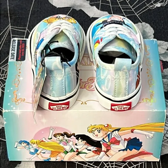 NIB 2022 VANS AUTHENTIC ELAS PRETTY GUARDIANS SAILOR MOON TODDLER SHOES 4T RARE