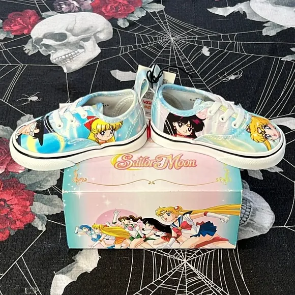 NIB 2022 VANS AUTHENTIC ELAS PRETTY GUARDIANS SAILOR MOON TODDLER SHOES 4T RARE