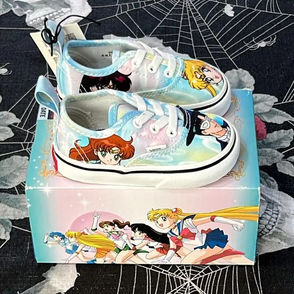NIB 2022 VANS AUTHENTIC ELAS PRETTY GUARDIANS SAILOR MOON TODDLER SHOES 4T RARE