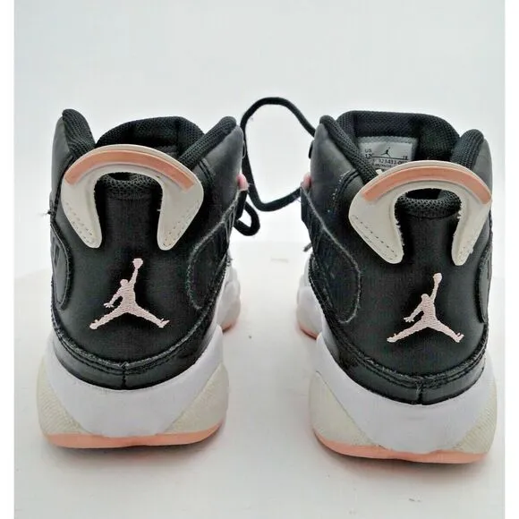 Nike Kid's Air Jordan 6 Rings Shoes Black Arctic Punch Pink 323431-002 Youth 12C