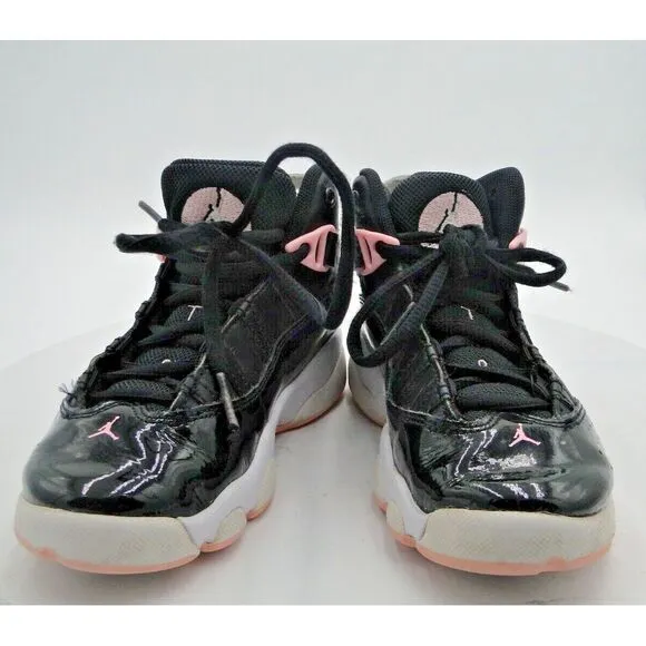 Nike Kid's Air Jordan 6 Rings Shoes Black Arctic Punch Pink 323431-002 Youth 12C