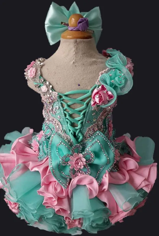 Nobler Toddler/Baby Girl/Infant/ Charming  Cupcake Pageant Dress With Hair Bow