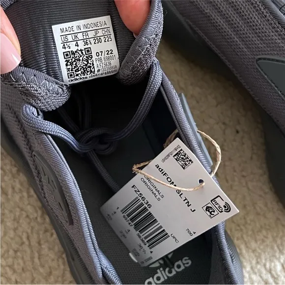 NWT Adidas Adifom SLTN Grey Shoes Sneakers