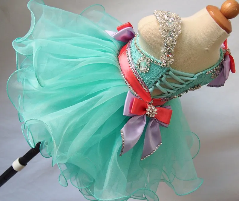 One Shoulder Little Miss/Baby Girl Cupcake Pageant Dress