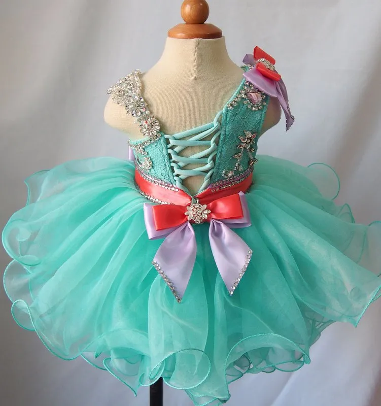 One Shoulder Little Miss/Baby Girl Cupcake Pageant Dress