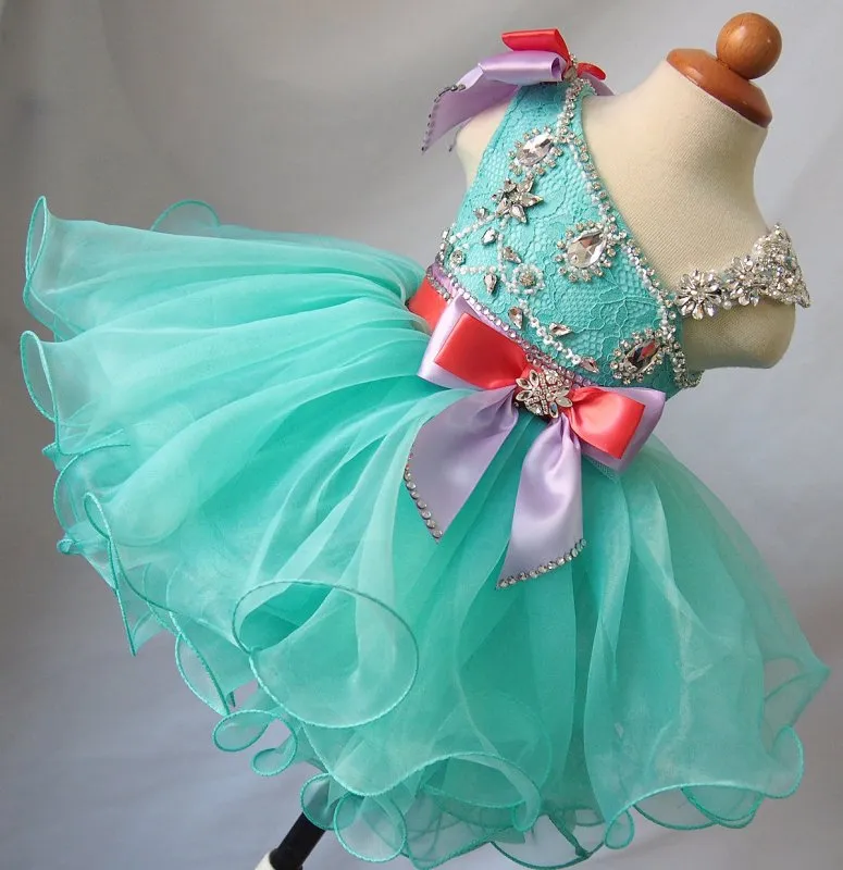 One Shoulder Little Miss/Baby Girl Cupcake Pageant Dress
