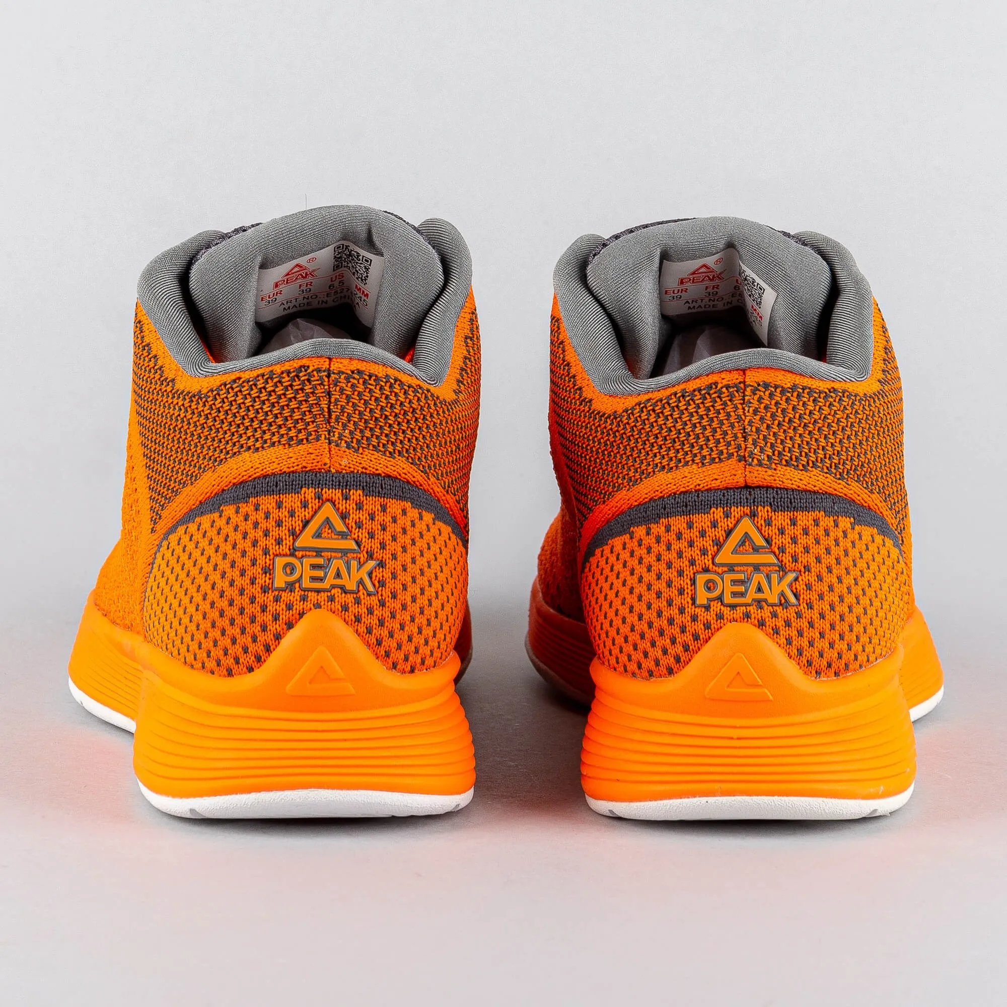 Peak Basketball Shoes Primeknit Fluorescent Orange/Gray