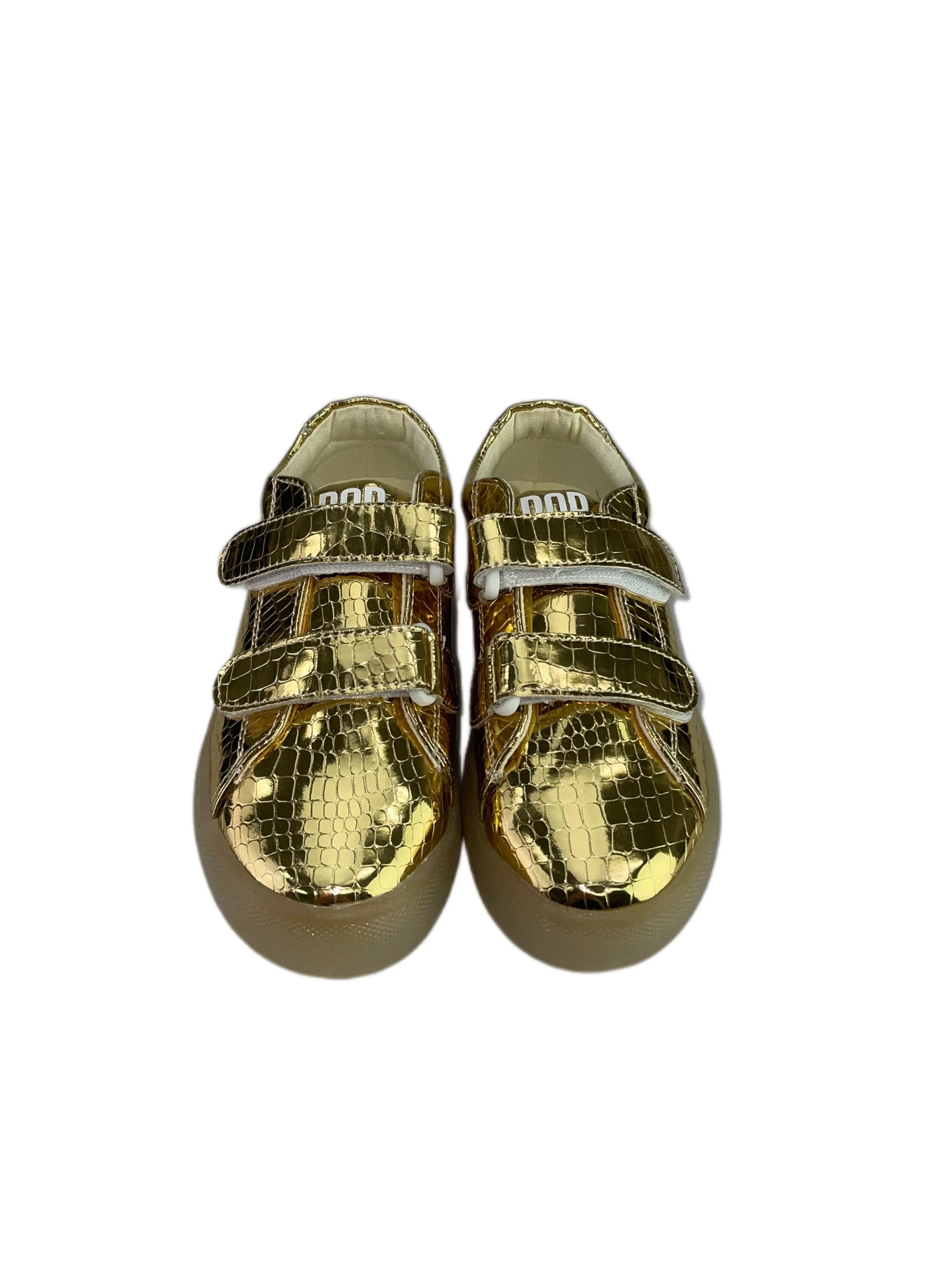 POP SHOES Little Kid's Gold St Laurent Ez Croc Sneakers SP19LVCGK NWB