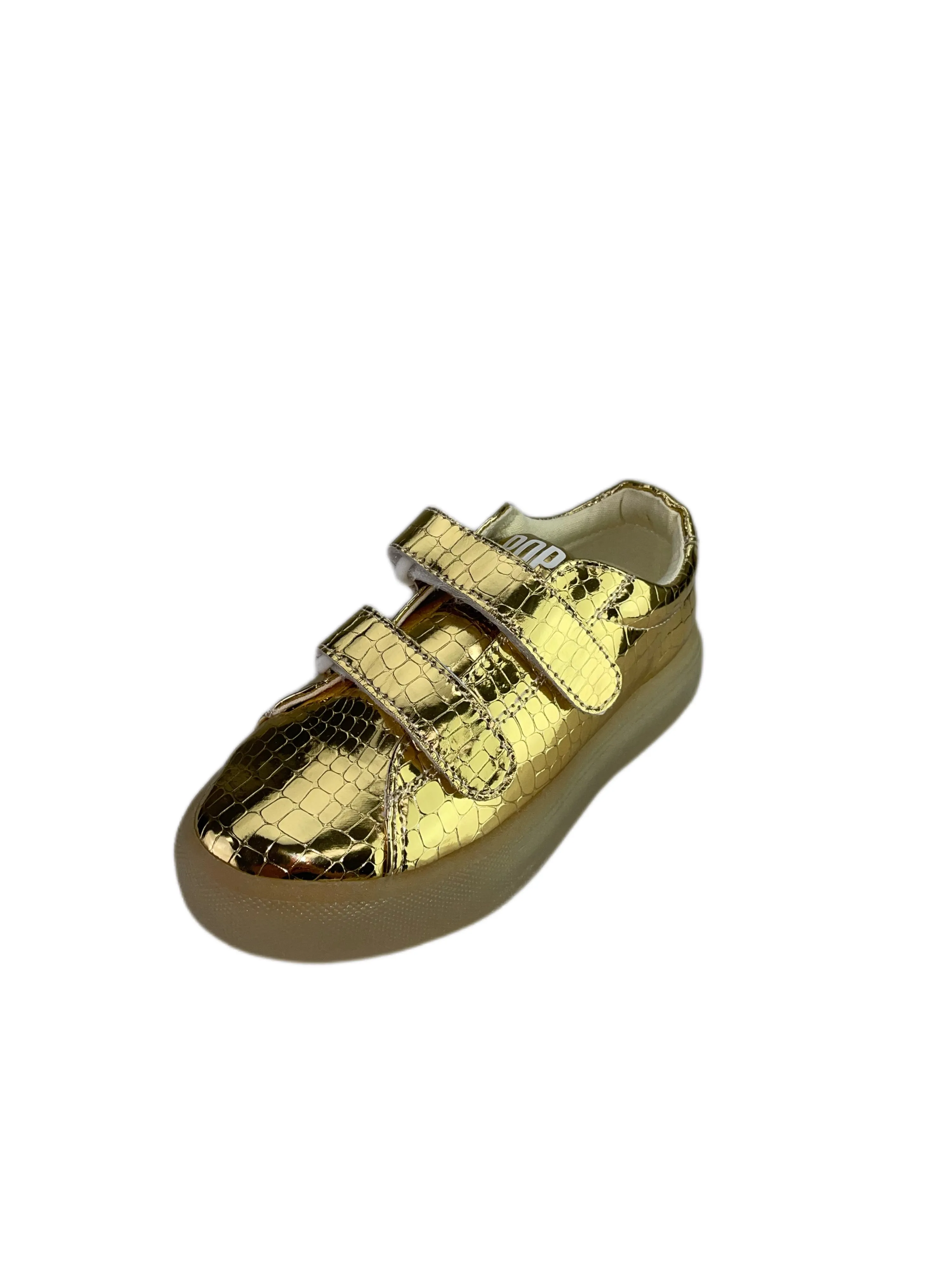 POP SHOES Little Kid's Gold St Laurent Ez Croc Sneakers SP19LVCGK NWB