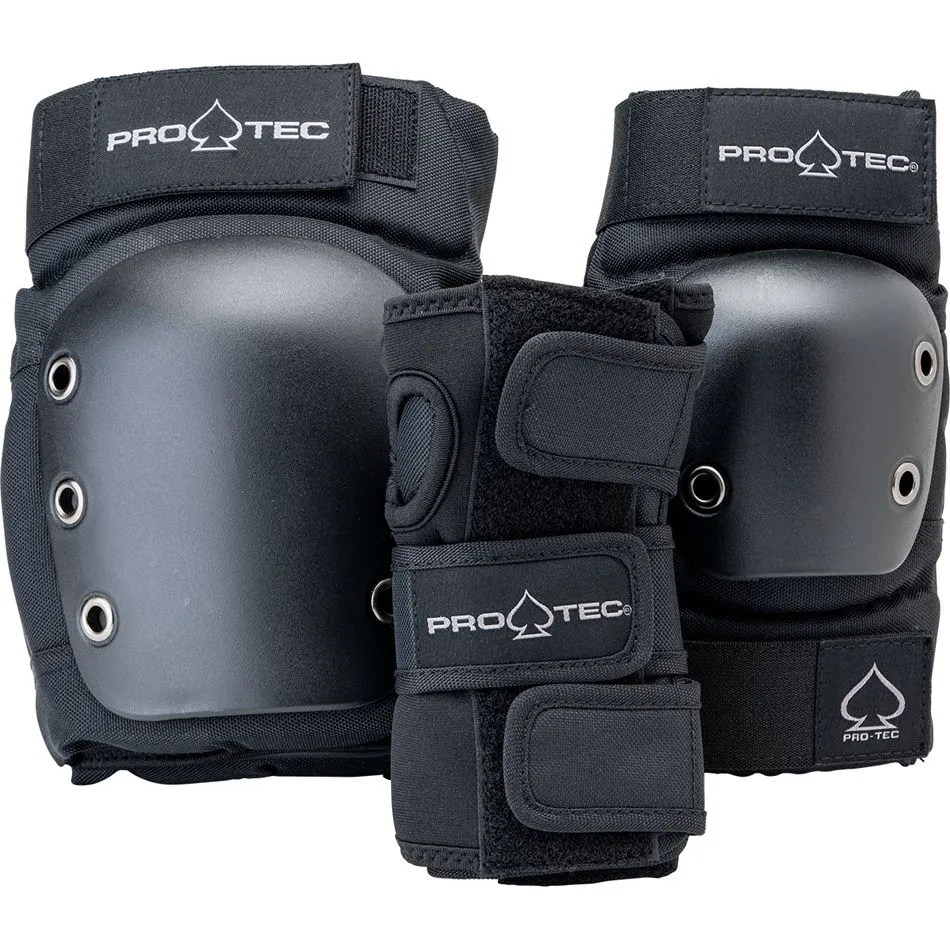PRO-TEC JUNIOR STREET GEAR WRSIT/ELBOW/KNEE 3PC SET BLACK