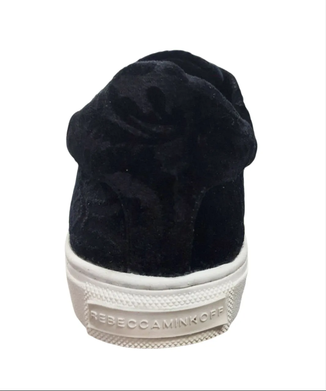 REBECCA MINKOFF Women's Black Velvet Bleecker Too Sneakers #M285030 6.5 NWB