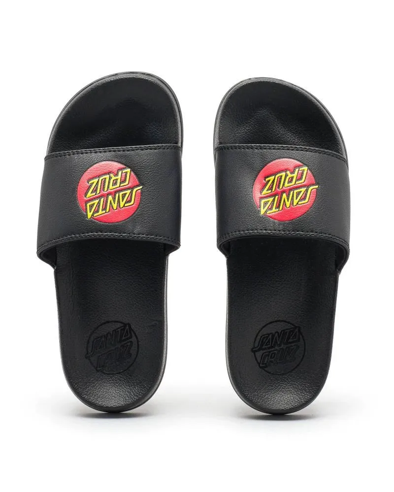Santa Cruz Youth Slides Youth Classic Dot - Black