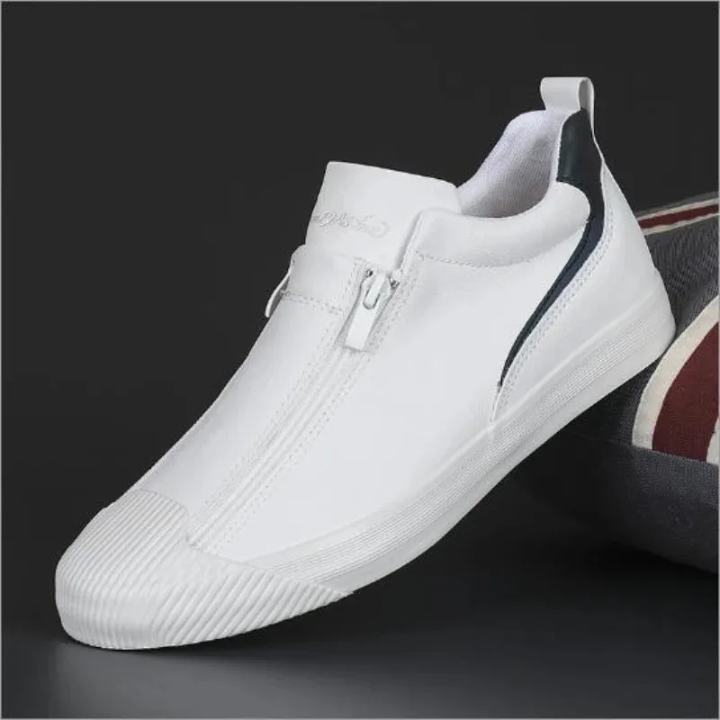 Sebastian – Trendy Leather Men’s Slip-On Running Shoes