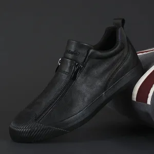 Sebastian – Trendy Leather Men’s Slip-On Running Shoes