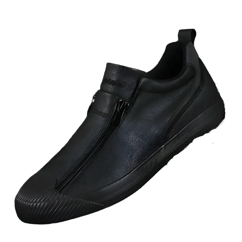 Sebastian – Trendy Leather Men’s Slip-On Running Shoes