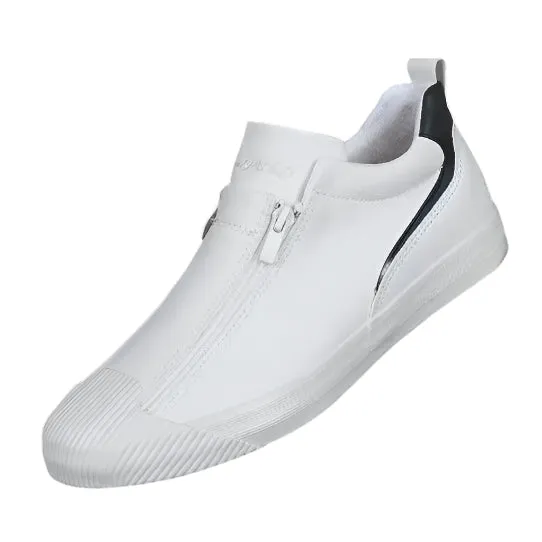 Sebastian – Trendy Leather Men’s Slip-On Running Shoes