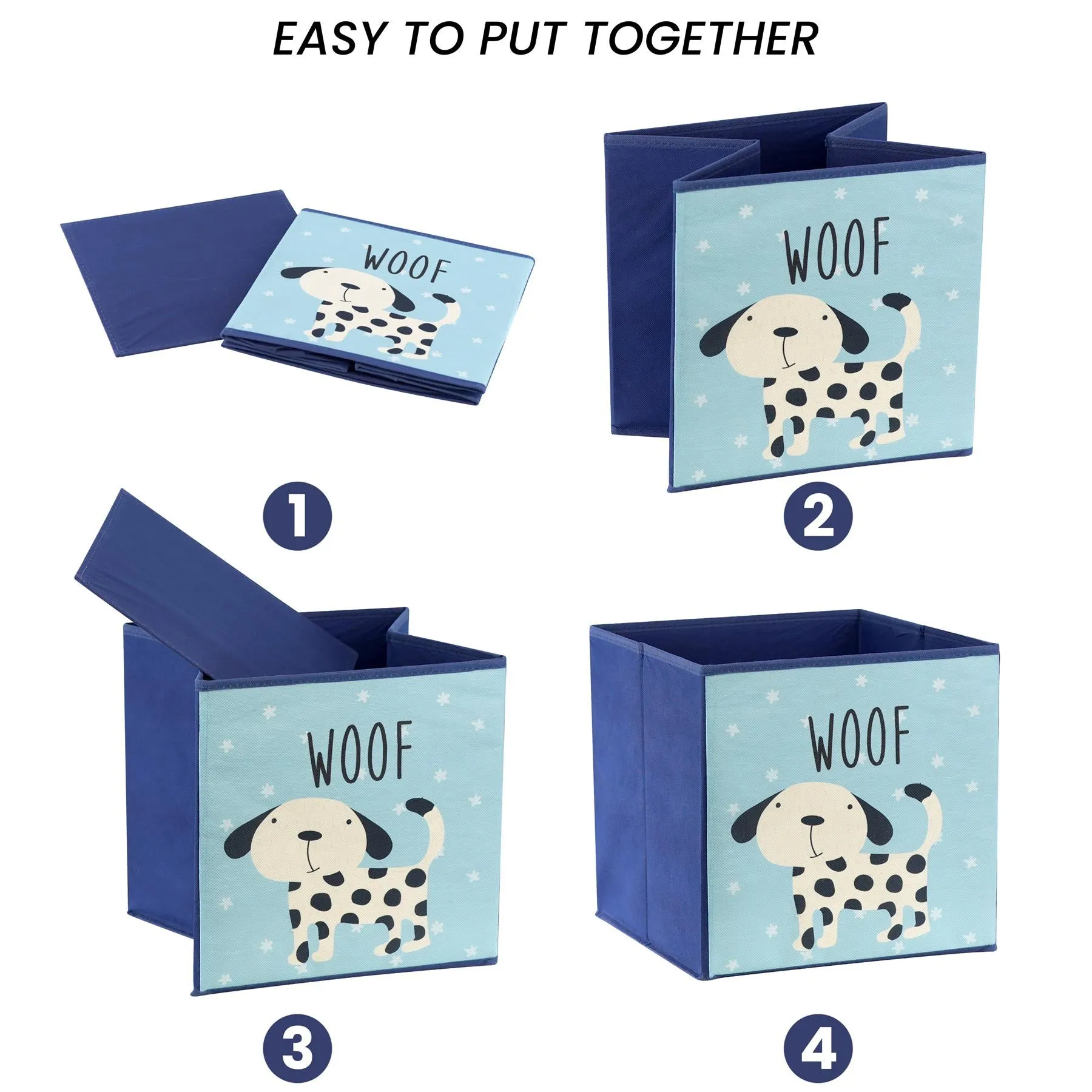 Set of 4 Animal Design Storage Boxes