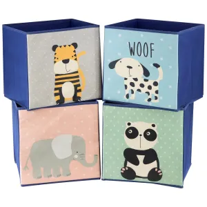 Set of 4 Animal Design Storage Boxes