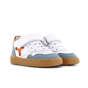 Shoesme Baby-Proof White & Light Blue Trainer Shoe BN24S012-B