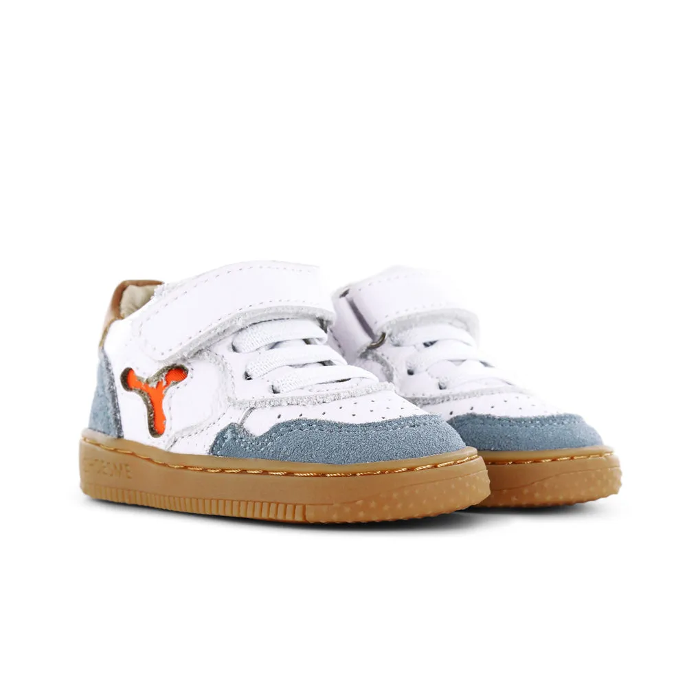Shoesme Baby-Proof White & Light Blue Trainer Shoe BN24S012-B