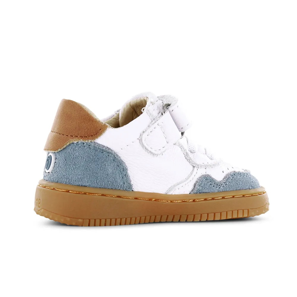 Shoesme Baby-Proof White & Light Blue Trainer Shoe BN24S012-B