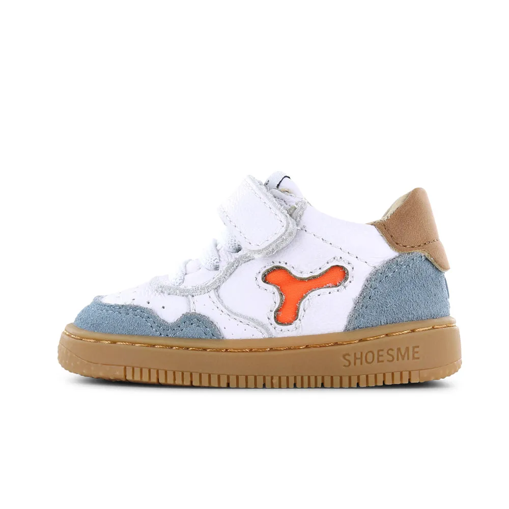 Shoesme Baby-Proof White & Light Blue Trainer Shoe BN24S012-B