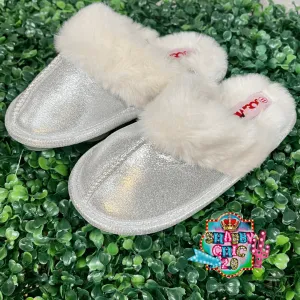 Silver Children's Slippers