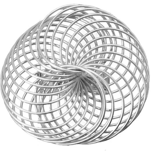 Silver Coil Intertwined Adjustable Ring