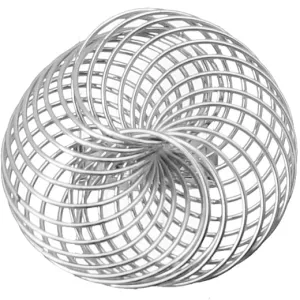 Silver Coil Intertwined Adjustable Ring
