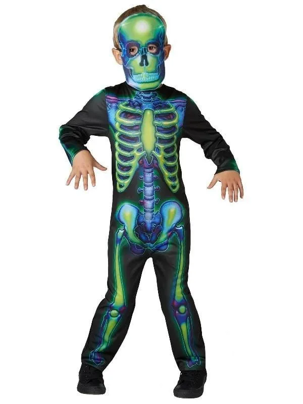 Skeleton Neon Glow in the Dark Children's Costume