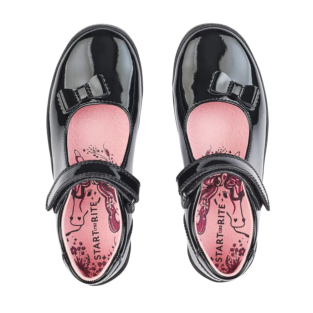 Start-Rite  Giggle Black Patent School Shoe