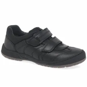 Start Rite Junior Flexy Tough Black Riptape School Shoe