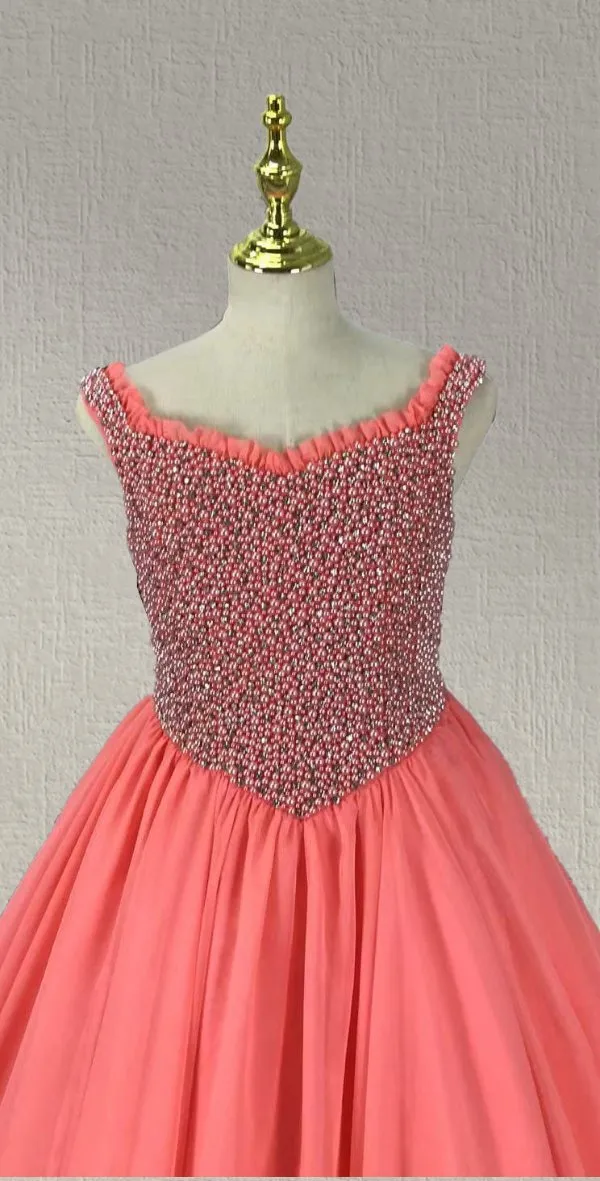 Stunning Beaded Bodice Little Princess Long Prom Couture