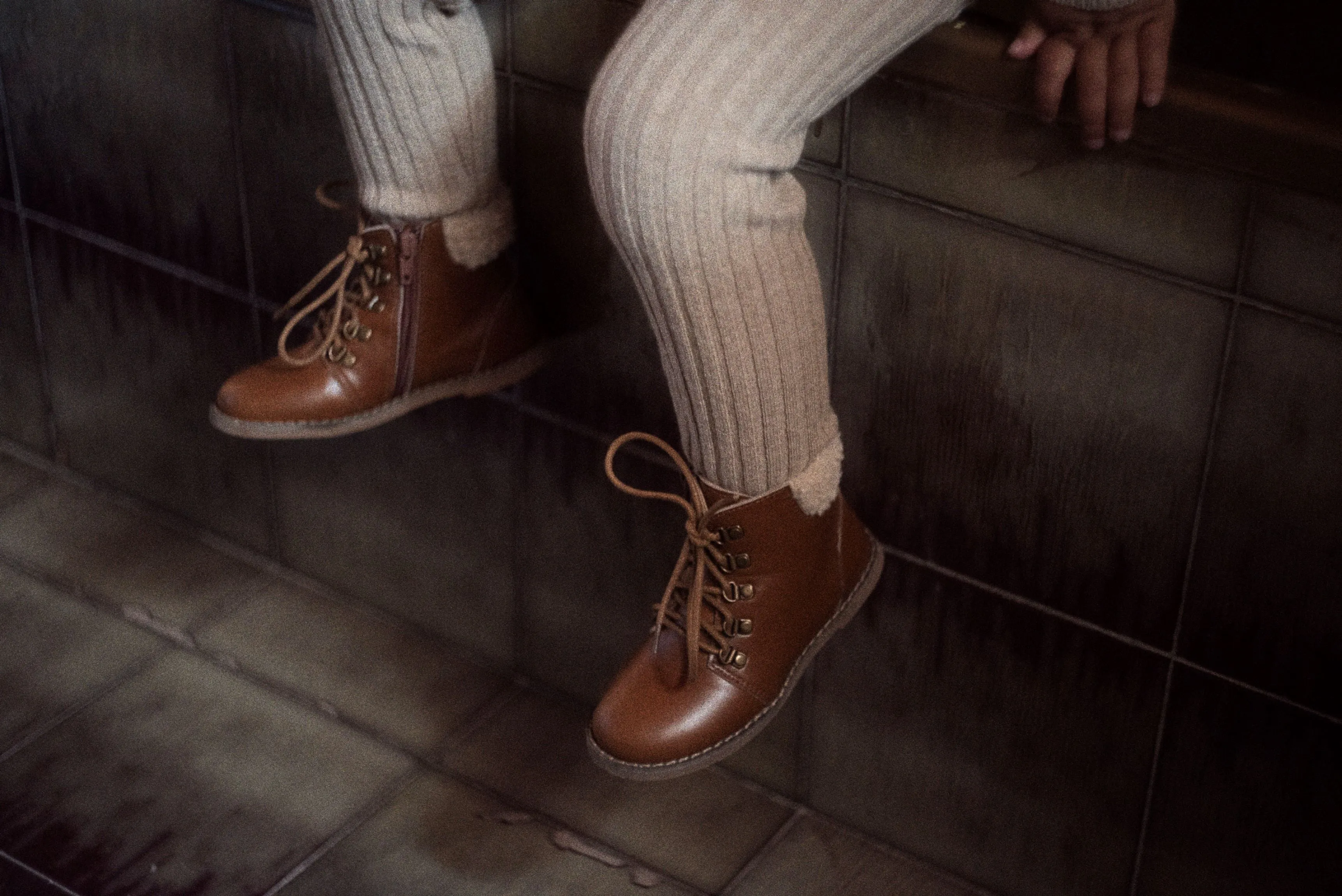 Tannery   Co Kids Cognac Booties