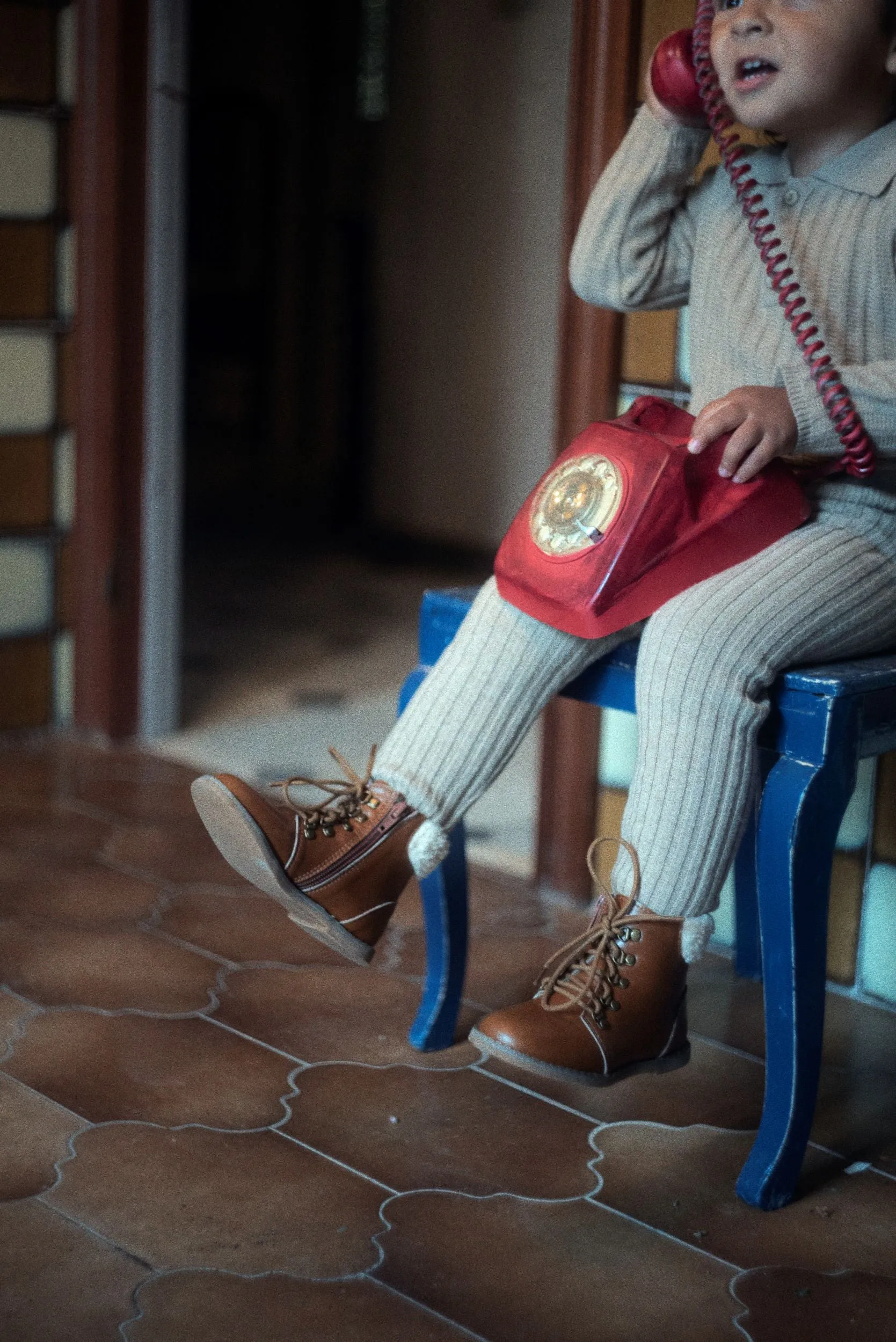 Tannery   Co Kids Cognac Booties