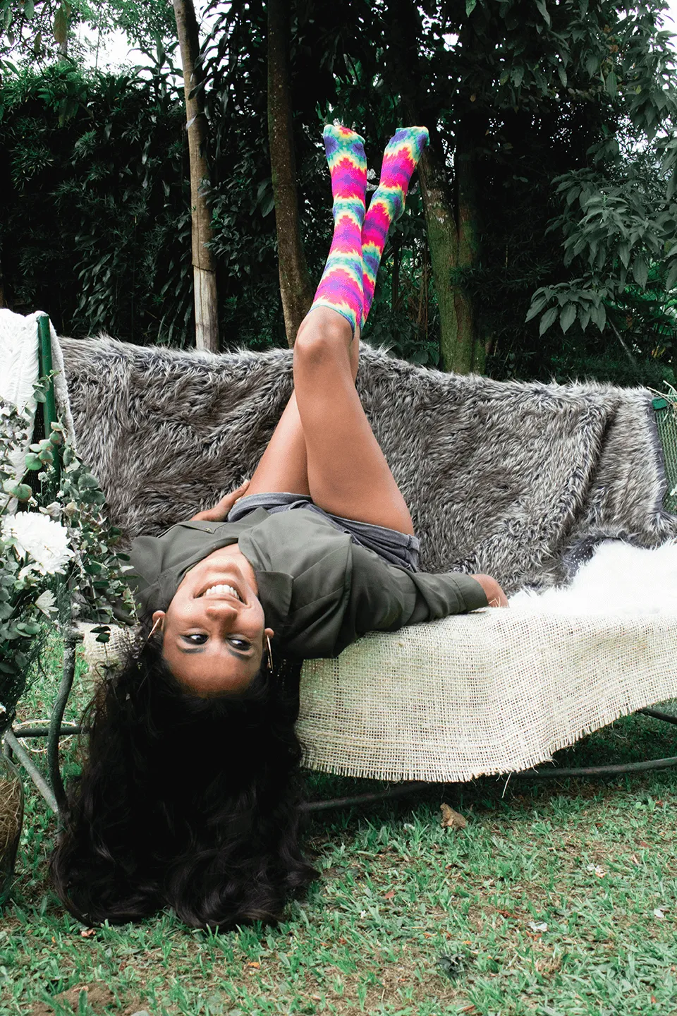 Tie Dye Youth Knee Highs