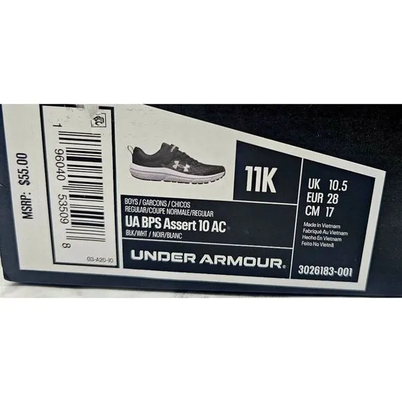 Under Armour BPS Assert 10 AC Kid's Shoes Size 11K